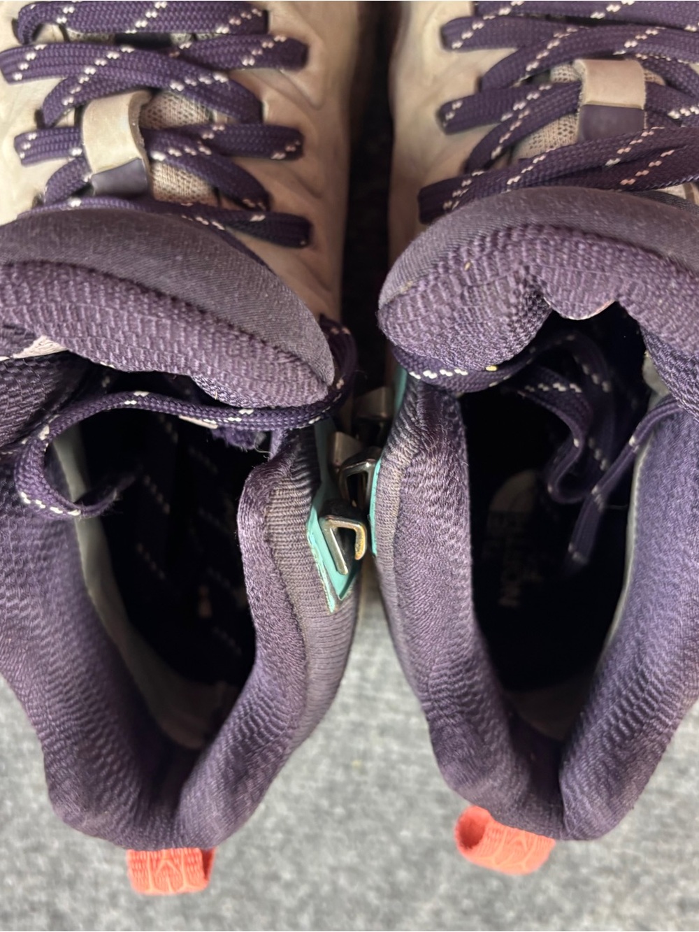 THE NORTH FACE Women Vectiv Exploris Mid Futurlight Hiking Boots Grey/Purple 7.5 - Picture 8 of 10